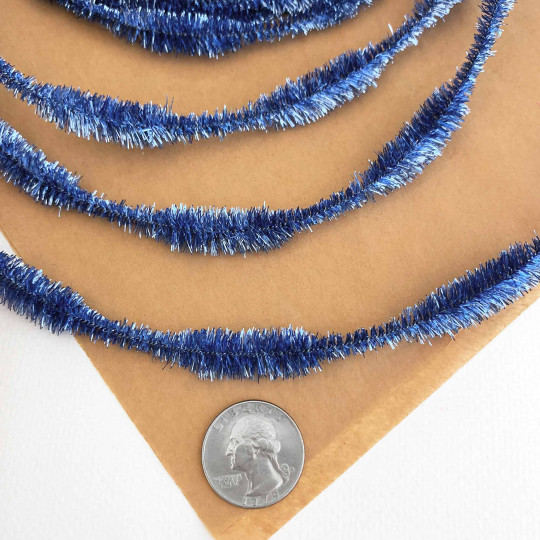 Petite 2-1/2" Bump Chenille for Beards and Arms in Metallic Ice Blue ~ 1 yd. (15 bumps)